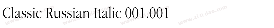Classic Russian Italic 001.001字体转换